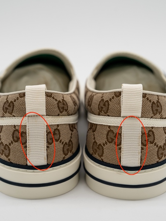 size 12G 12.5 US Gucci GG Supreme Loafers Sneakers Slip On Tennis Beige White main image 9